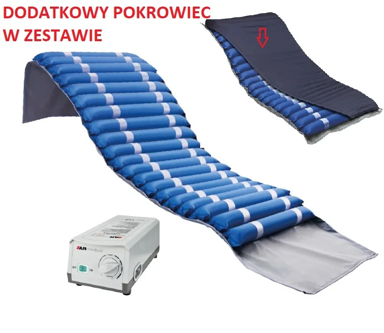 Materac pneumatyczny przeciwodleżynowy zmiennociśnieniowy „Rurowy”
